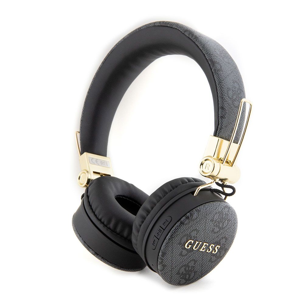 Guess 4G Metal Logo Bluetooth Stereo On-Ear Headphones - Black