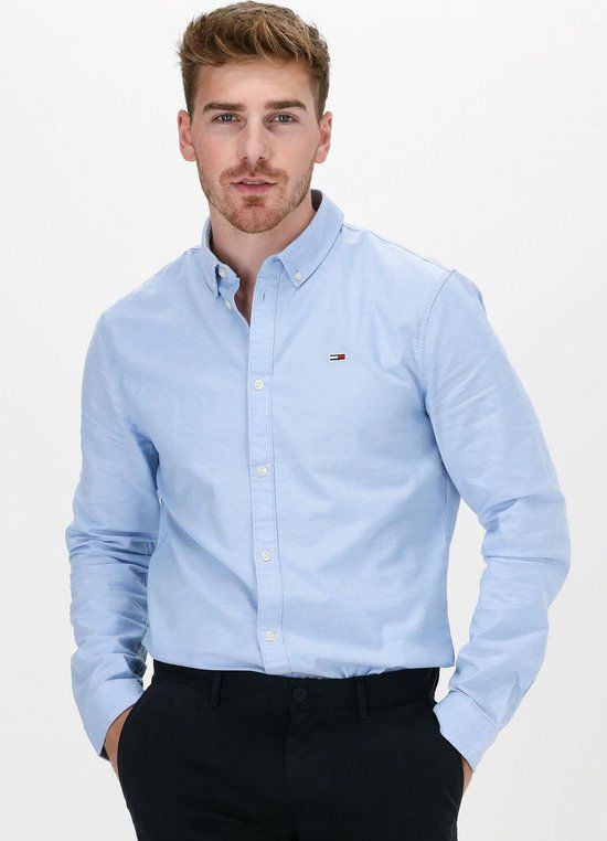 Tommy Jeans TJM Slim Stretch Oxford Shirt - Lichtblauw - Heren