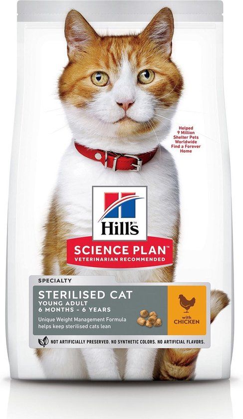 Hill's Hill's Science Plan Kattenvoer Young Adult Gesteriliseerd Kip 1,5 kg