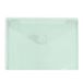 Grafoplás Verpakking met 10 enveloppen van kunststof, klittenbandsluiting, maat A5, mintgroen, multiline, 25,2 x 18 cm, doorzichtig gelinieerd polypropyleen, perfect voor documenten in het kwart