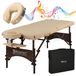 Master Massage Massagetafel en gezichtskussen, crème, 28 inch