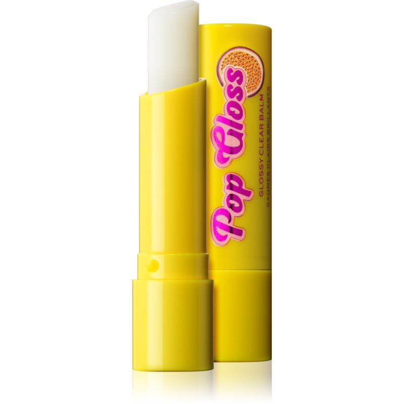 I Heart Revolution Pop Gloss Balm, hydraterende lippenbalsem met glanzende afwerking en kleuraccent, veganistisch en dierproefvrij, transparant passievrucht