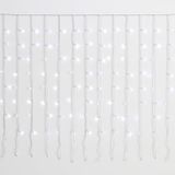 IXTRIMA Lichtgordijn met 200 leds, 5 m, witte kabel, IP65, verlengbaar, wit flitseffect