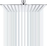 Ibenzoa® Douche de pluie durable et autonettoyante avec poignée en acier inoxydable – Acier 304