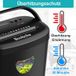 Fellowes Destructeur de documents, coupe croisée 12 feuilles, bac de 25 litres, niveau de sécurité P-4, 3 modes de destruction de cartes, CD, agrafes et trombones, destructeur robuste, système anti-bourrage po