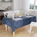 Bonamaison Tafelkleed, Anti-Mold, Sneldrogend, Waterdicht, 100% Polyester Tafellaken, Blauw, 140 x 160 Cm