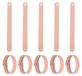 10 bracelets en simili cuir, couleur rose, dimensions 23 x 2 cm, réglables, pour travaux manuels (DIY)