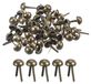 50 rivets ronds, 8 mm, pour le travail du cuir, convient aux projets de bricolage, bronze
