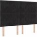 Tête de lit géométrique noir 160 cm velours