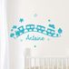 Gepersonaliseerde naamstickers - Wanddecoratie voor kinderkamer - Hemelsblauw