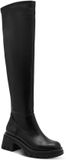 Tamaris Dames Overknee Laarzen 1-25627-47 Zwart Synthetisch Maat 42