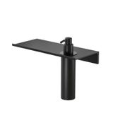 Geesa Leev Planchet met zeepdispenser 40 cm 200 ml Zwart