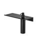 Geesa Leev Planchet met zeepdispenser 40 cm 200 ml Zwart