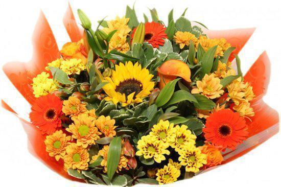 Regioboeket.nl Bloemen boeket XL oranje Boeket oranje bloemen XL