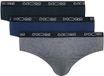 HOM Boxerlines #2 mini briefs (3-pack) - heren mini slips - zwart - blauw - grijs
