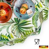 ANRO Tafelkleed Palmen Groen Ovaal 220x140cm