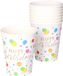 Givi Italia Feestbekers met hoesjes - 8x - happy-birthday - gespikkeld - papier - 250ml - wegwerpbekers - verjaardag