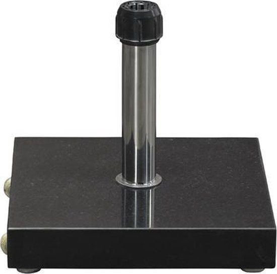 Garden Impressions Einstein Granieten Parasolvoet - 40 kg - Zwart Gepolijst - Verrijdbaar