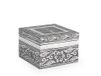 H&H Giaya Opbergdoos van hout en aluminium, vierkant, 9,5 cm