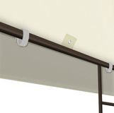 Merkloos Vervangend tuinhuisje 10 x 25 cm - luifel terraspaviljoen zonnescherm polyester (Ecru)