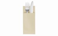 VelaHub Soft Point 50 Bestekservetten, hoogwaardig, wegwerpservetten, 32 x 38 cm, champagne