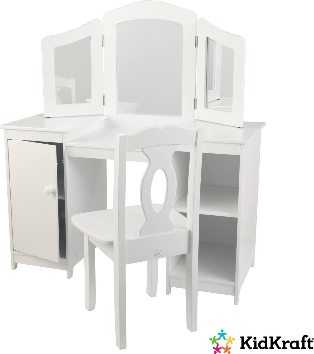 KidKraft Luxe-Kaptafel met Stoel - Wit