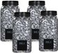 Mica Decorations decoratie steentjes - 4x - zilver - 1 kilo - 650ml - hobby steentjes
