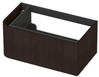 INK - Links Afgeronde Onderkast Fineer 1 Lade Softclose Tbv Grepen - 800x450x350 Mm - Dark Veneer