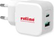 ROLINE USB Oplader met Eurostekker, 2 poorten (Type A QC3.0, Type C PD), 20W
