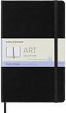 Moleskine Art Collection Schets-/Tekenboek Met Hardcover En Elastische Sluiting, Geschikt Voor Pennen, Potloden En Pastels, Groot 13 X 21 Cm, 104 Pagina'S, Zwart, Large/A5