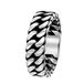 Lucardi Heren ring schakel mat 6mm - Ring - Vaderdag Cadeautje - Staal - Zilverkleurig