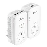TP-Link TL-PA8033PKIT AV1300 3-Port Gigabit Passthrough 2x2 MIMO Powerline Adapter Starter Kit, No Configuration Required, UK Plug