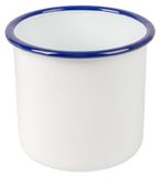 6 émaille bols, 1200 ml, diamètre 12 cm, blanc