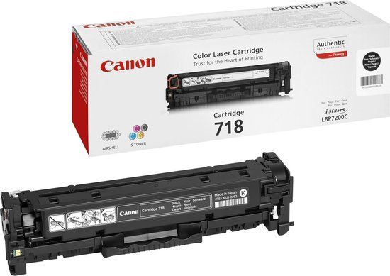 Canon 718 Zwart Toner Cartridge - Origineel