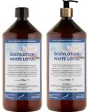 Claudius Cosmetics B.V. Bodylotion White Lotus 1 Liter - Set van 2 stuks