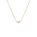 Lucardi Dames Stalen goldplated ketting met hart - Ketting - Staal - Goudkleurig - 45 cm