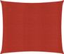 vidaXL Zonnezeil 4x4 m HDPE Rood