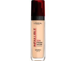 L'Oréal Infaillible 24H Fresh Wear make-up in nr. 100 lijnen, hoge dekking, duurzaam, waterbestendig, ademend, 30 ml