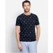 OLYMP Casual Regular Fit T-Shirt ronde hals marine, Bedrukt