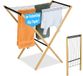 Merkloos Relaxdays Wasrek inklapbaar - 77x79x49 cm - staand - bamboe - zwart