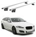 Omac Aluminium dakdragers Tüv-gecertificeerd voor Jaguar Xf X250 Break 2012-2016 – Voor geïntegreerde dakrails – T-sleuf – Max belasting 100 kg – 2 antidiefstal zilver