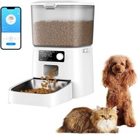 Oneisall Smart Voerbak PFD-001 Pro CW15010 - Met WiFi-verbinding - Automatische Voerbak - Draadloos - Wit - Voerautomaat dispenser - Kat en hond - Droogvoer - Nauwkeurige Portiecontrole - 3,5L Reservoir - Met App