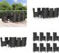 vidaXL 9-delige Tuinset met kussens poly rattan zwart en grijs