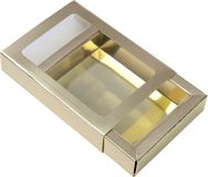 BrandNewCake® Chocoladeletter Doosjes Klein - Goud Kleur - 3 Stuks