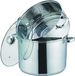 IBORA Multifunctionele Stoom- en Kookpan 24 cm - 8 Liter RVS met Glazen Deksel