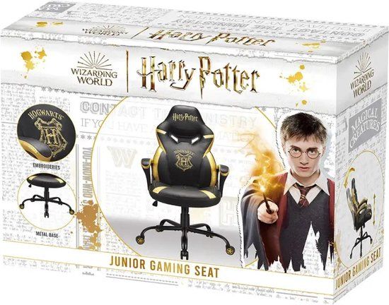 Subsonic Harry Potter Hogwarts Junior Gaming Chair - Black/Gold