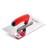 COMENSAL® Tandtroffel 4 mm - professionele roestvrijstalen stijltroffel - tandspatel voor het leggen van tegels - ergonomische handgreep - Made in EU - 270 x 130 mm