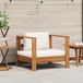 Maison Exclusive - Chaise de jardin avec coussin, en acacia massif, couleur crème