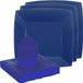 Santex feest/verjaardag servies set - 20x bordjes/20x servetten - kobalt blauw - karton
