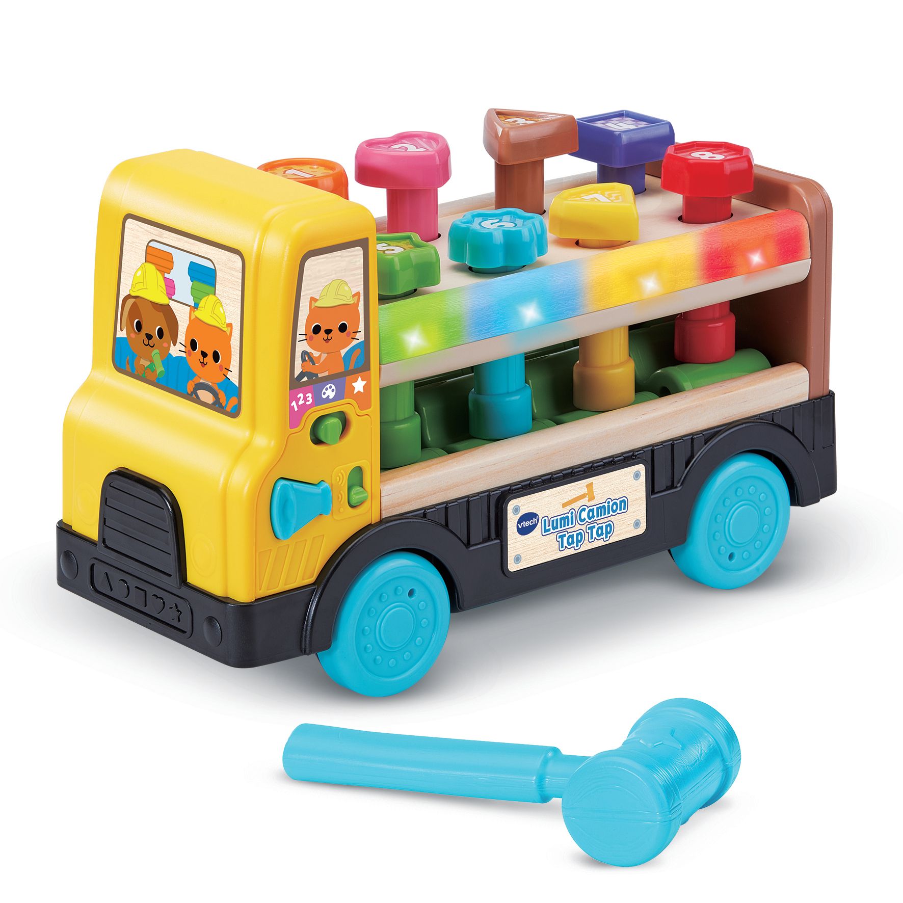 VTech 80-619505 Lumi Tap Truck Educatief Speelgoed Meerkleurig
